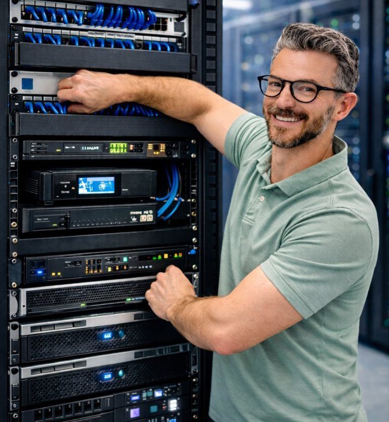 New Harbor's Dominik Skrivanich working on server infrastructure